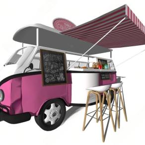 现代风格餐饮店 小吃店 奶茶店 咖啡厅 移动快餐车 小吃车 外卖车